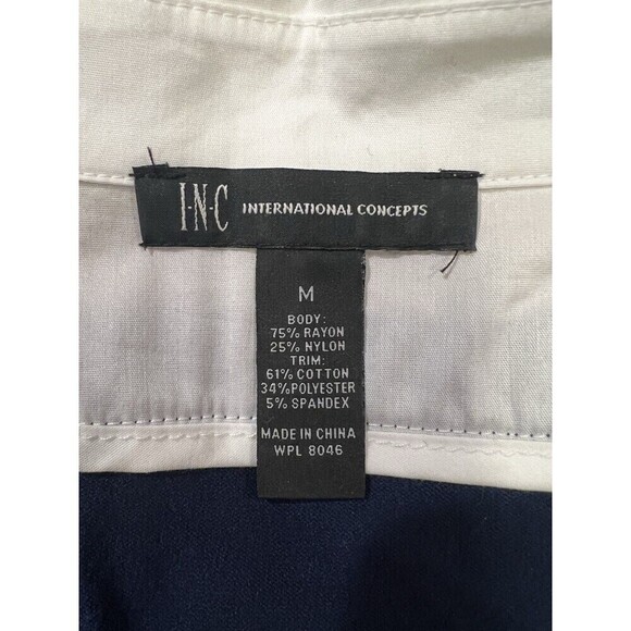 International concept INC Pullover Long sleeves Striped Studded crew M - Picture 5 of 6